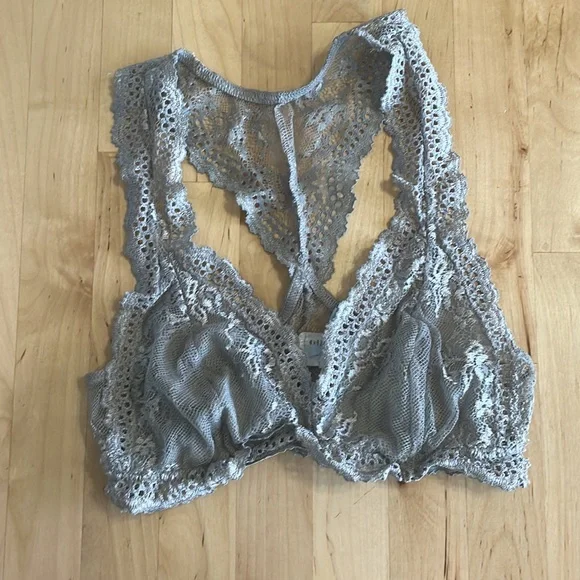 Eberjey Colette lace bra heather grey S - Picture 3 of 5